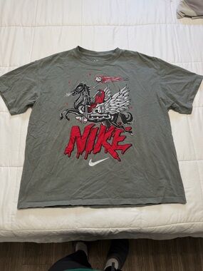 Nike Max90 Skeleton Rider Men's Pewter Gray T-Shirt Sz XL